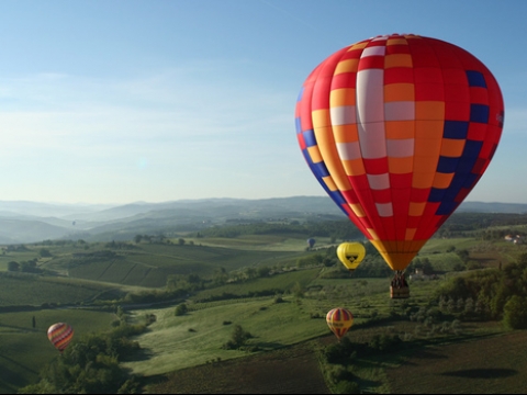 Pogled na Toskanu iz balona