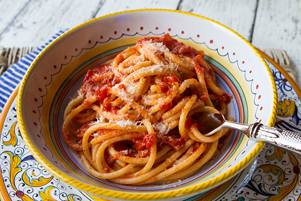 Spaghetti all` amatriciana